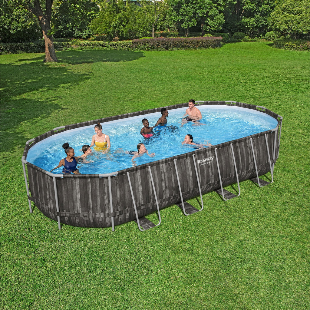 24' x 12' x 52" Oval Above Ground Swimming Pool Set V4222