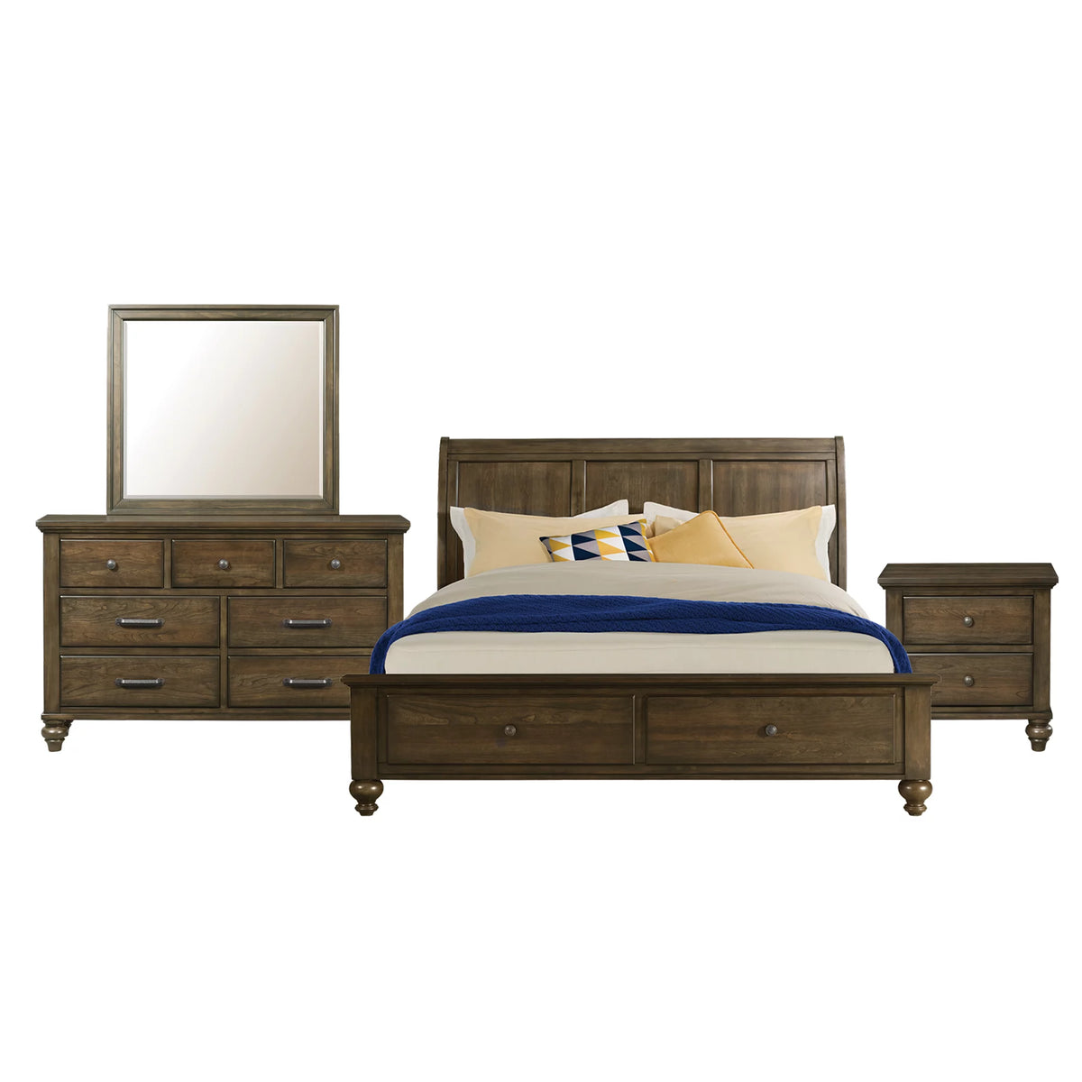 Queen 4 Drawer Storage Bedroom Set Q111851