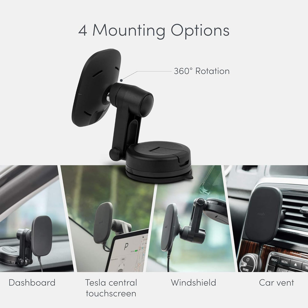 Magnetic Car Phone Holder with Wireless Charging, 10W Max, Pack of 2 A1636