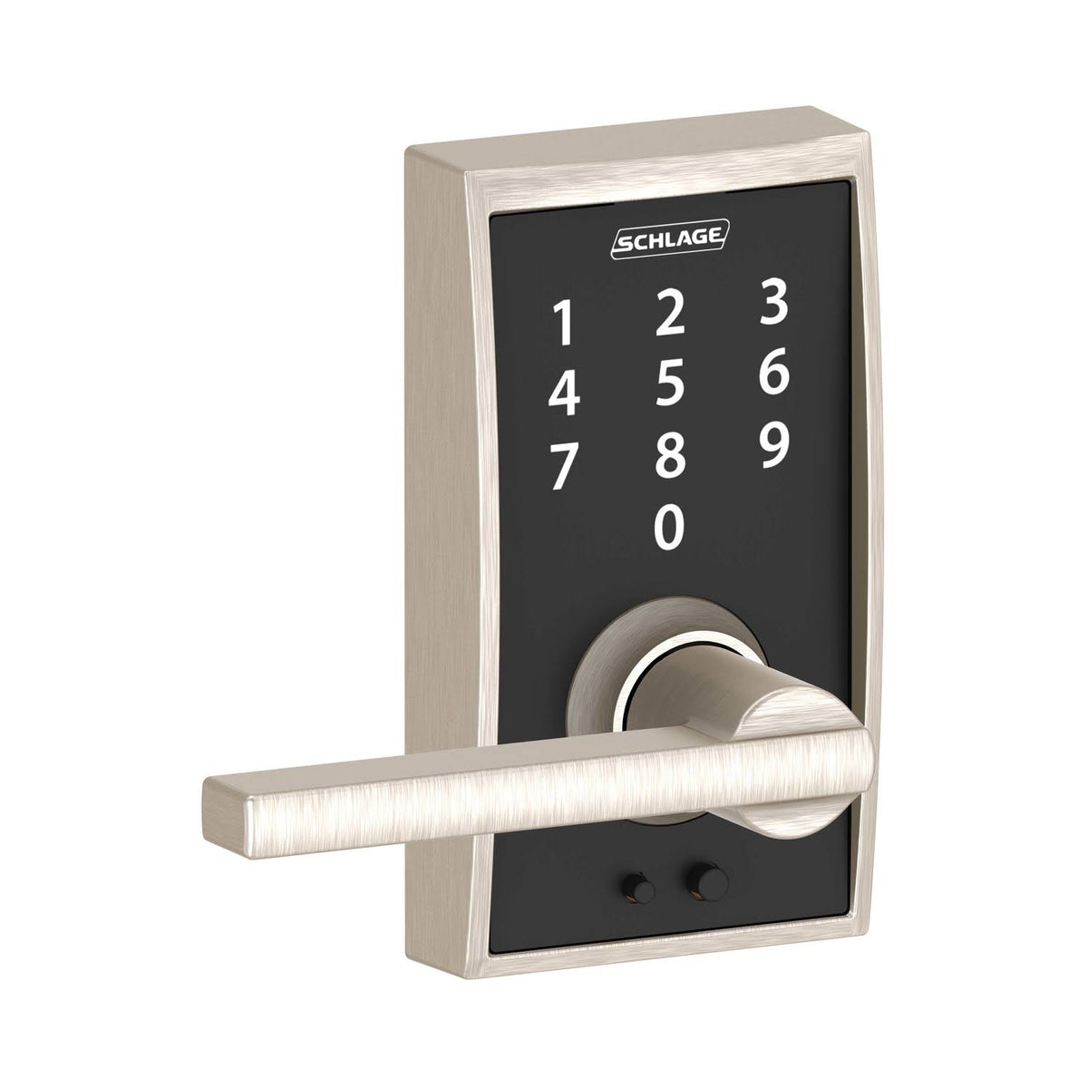 Satin Nickel Keyless Touchscreen Lever F563